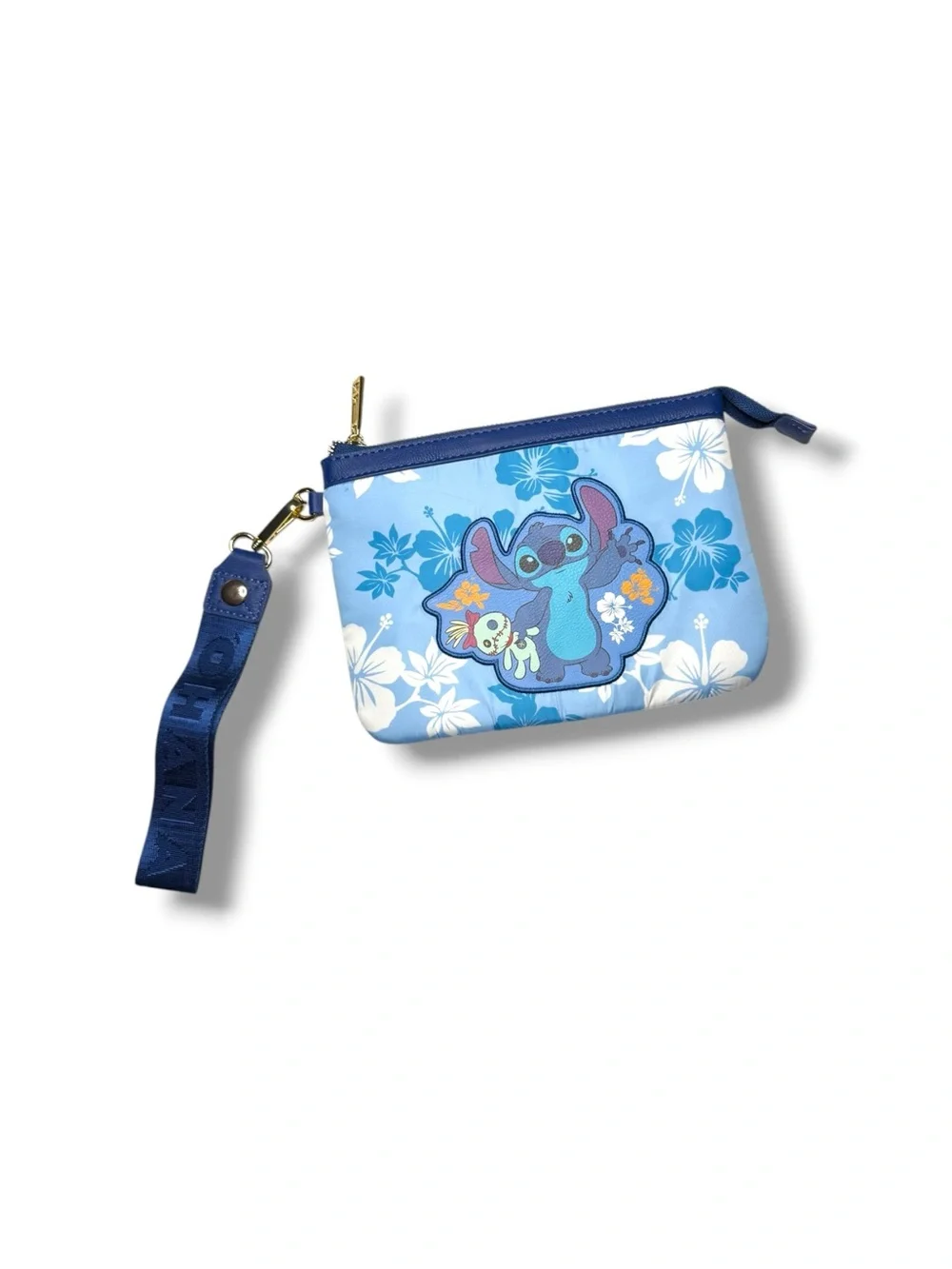 Disney Box Lunch Stitch and Scrump Floral Wristlet